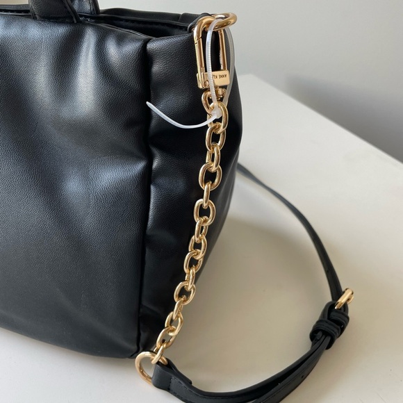 NWT ANNE KLEIN Black Cairo Satchel Style Handbag with Crossbody - Picture 8 of 9